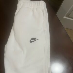 Men Nike Sportswear Fleece Joggers White SZ Small
